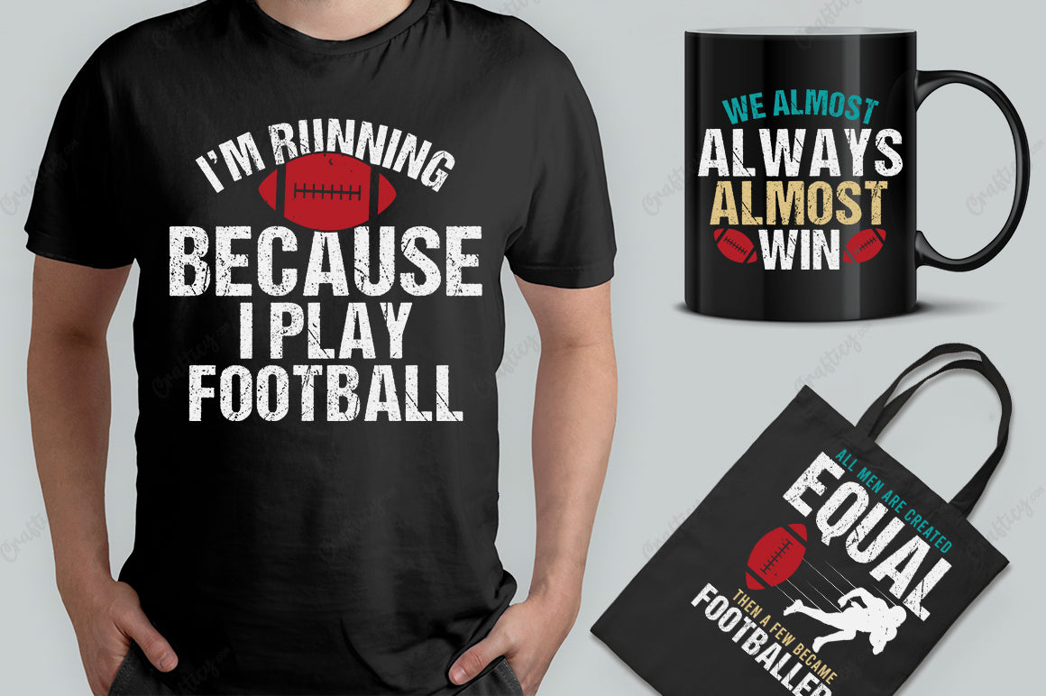 25 Editable American Football T-Shirt Design Bundle