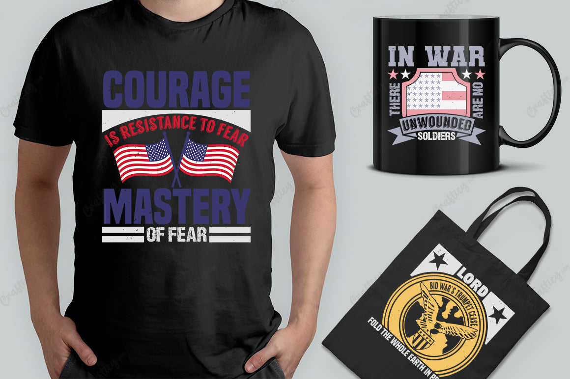 30 Editable Veteran T-Shirt Designs Bundle