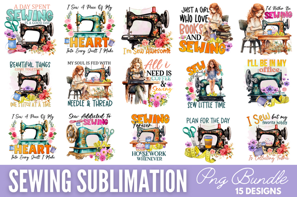 Sewing  Quotes Sublimation Bundle