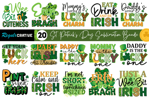 St. Patrick's Day Sublimation Design Bundle