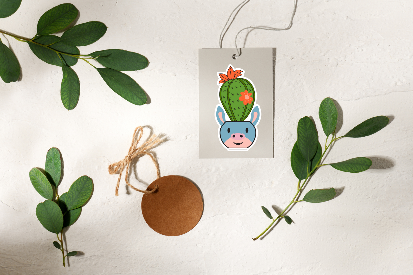 Animal Cactus Plant Sticker Bundle