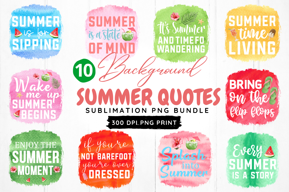 Summer Quotes Sublimation Bundle