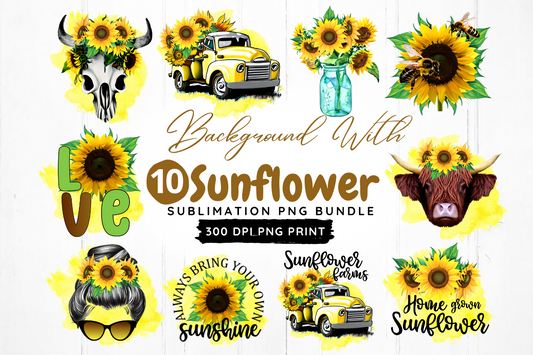 Sunflower Sublimation Design bundle