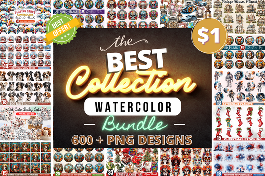 The Mega Best  Collection Watercolor Bundle