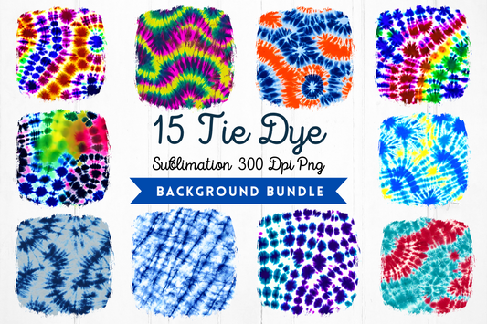 Tie Dye Sublimation Background Bundle