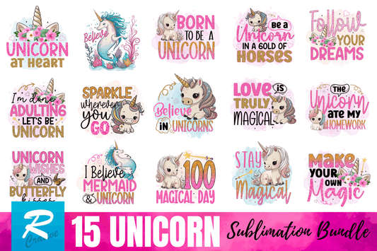 Unicorn Quotes Sublimation Bundle