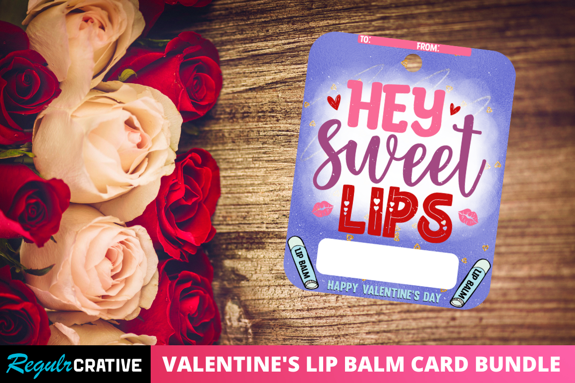 Valentine's Day Lip Balm Card Png Bundle