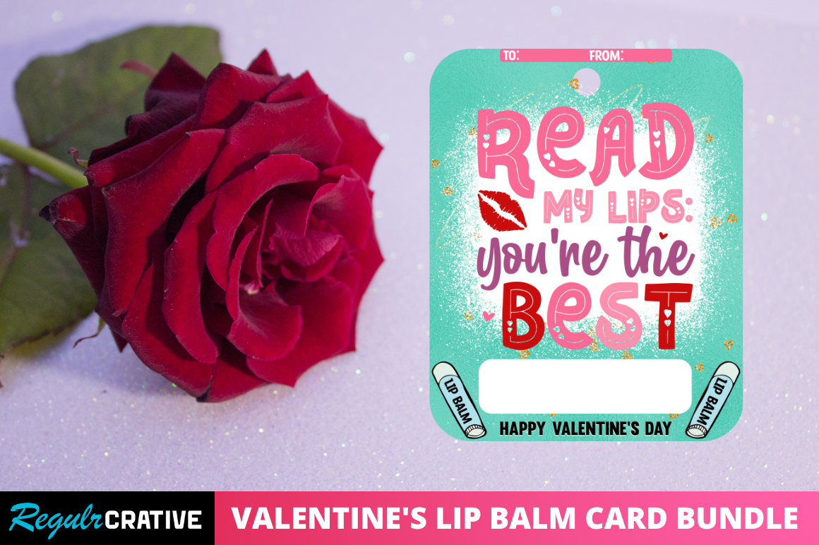 Valentine's Day Lip Balm Card Png Bundle