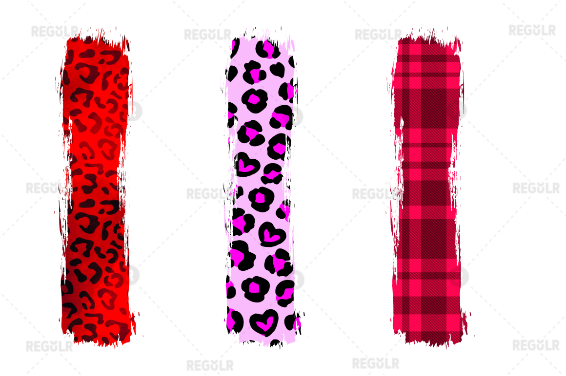 Leopard Brush Strokes Valentine's Day texture Sublimation