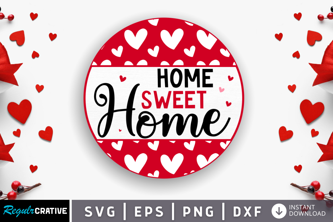 Valentine's Day Door Round Sign SVG Bundle