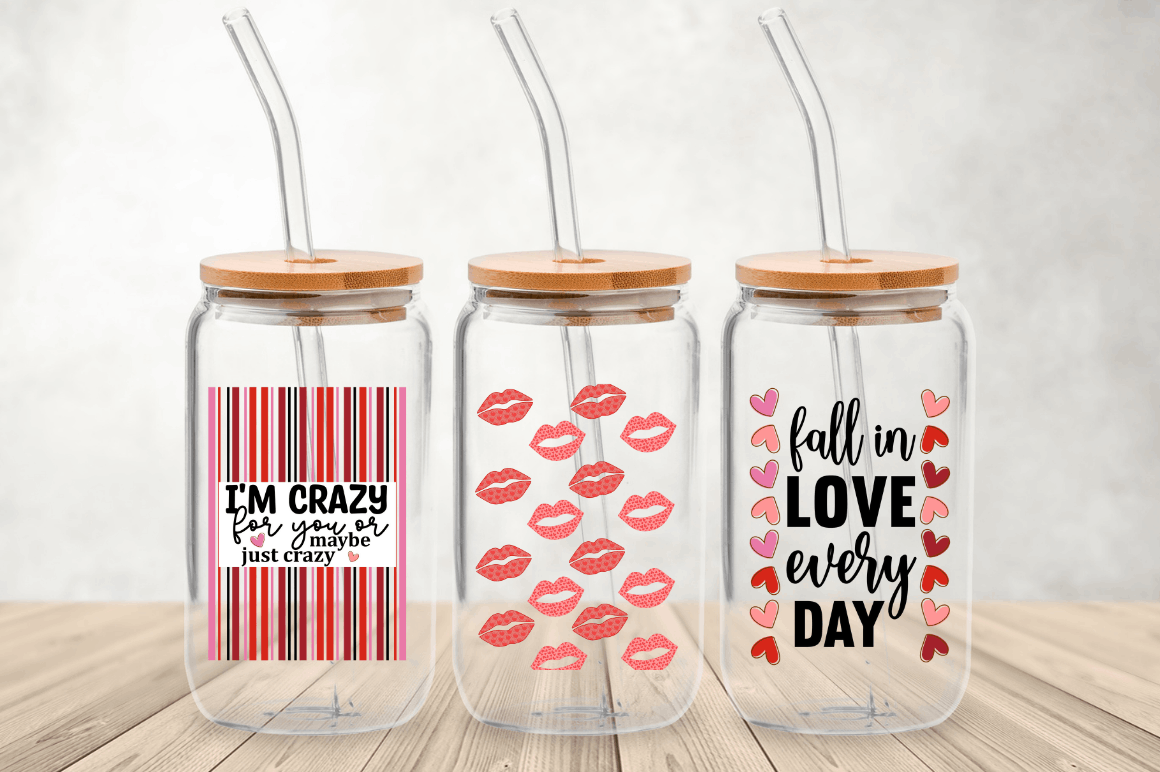 Valentines Can Glass Wrap SVG BUNDLE