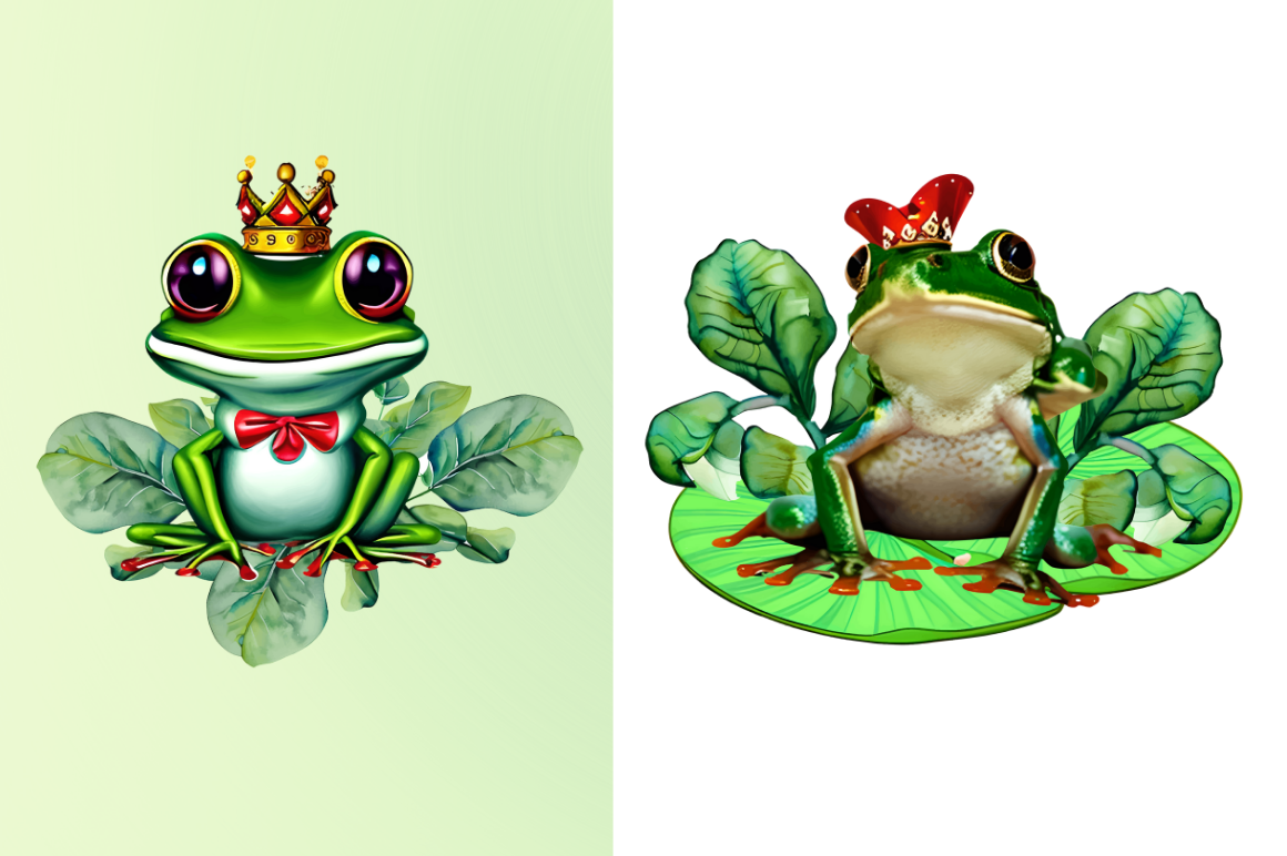 Watercolor  The Prince Frog Clipart Bundle