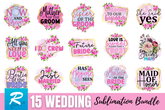 Wedding Quotes Sublimation Bundle