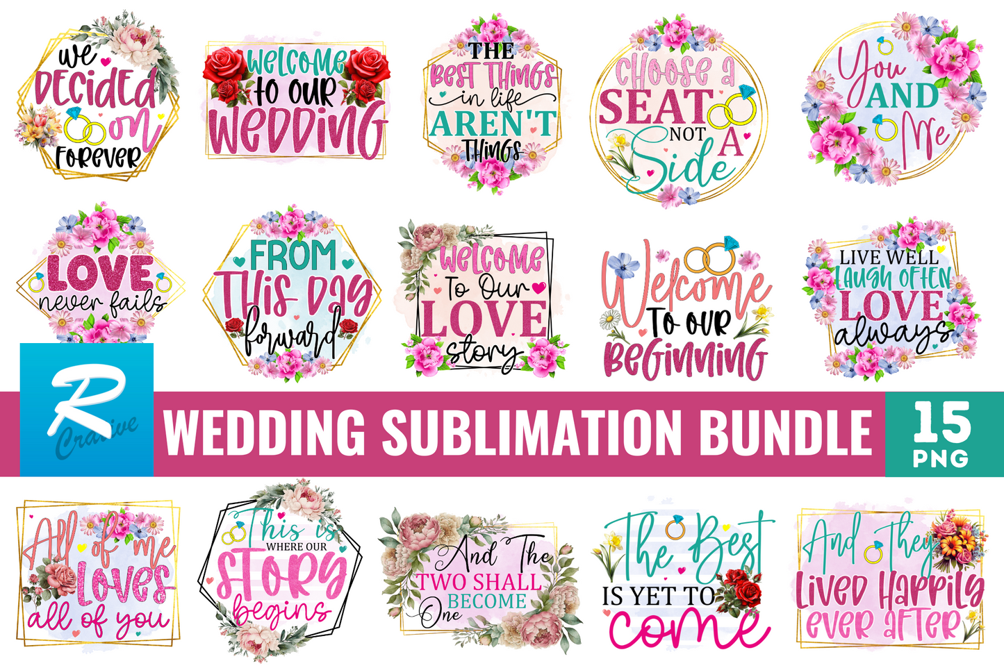 Wedding  Bridal Sublimation Bundle