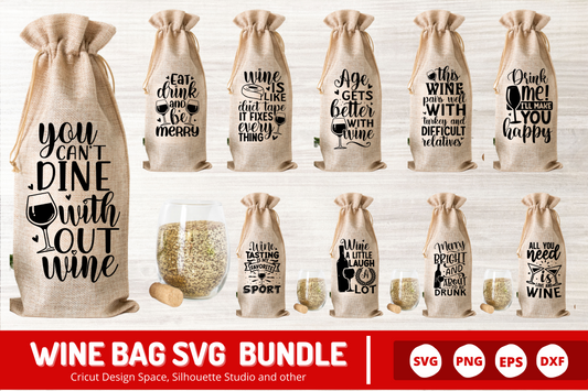 Wine Bag SVG  Bundle