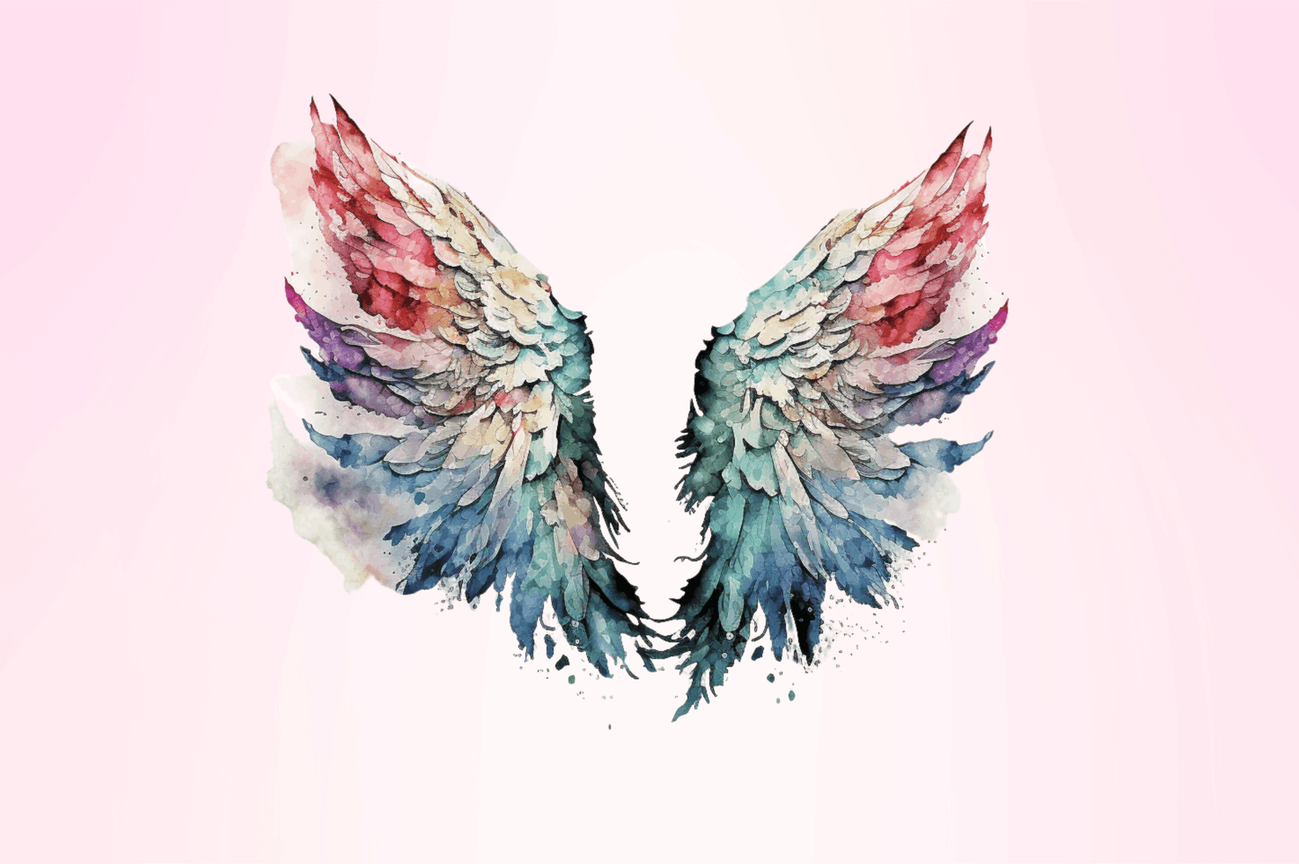 Watercolor Angel's Wings Clipart Bundle