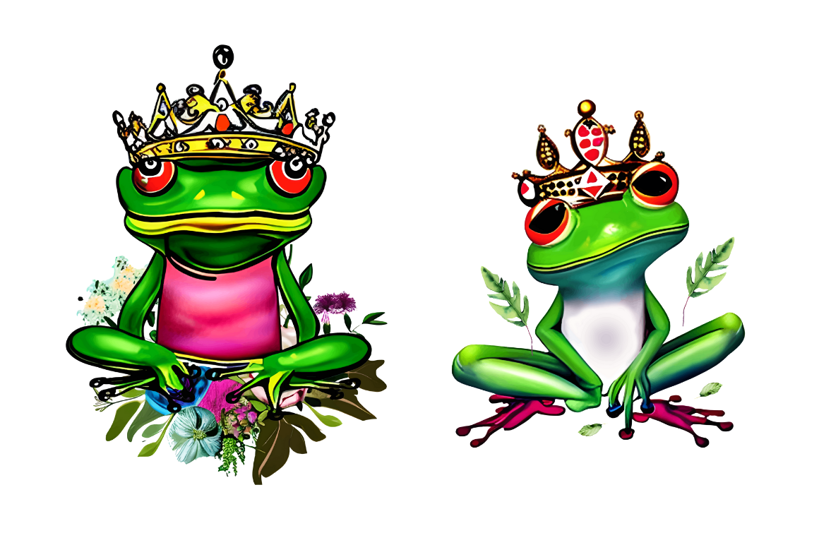 Watercolor  The Prince Frog Clipart Bundle