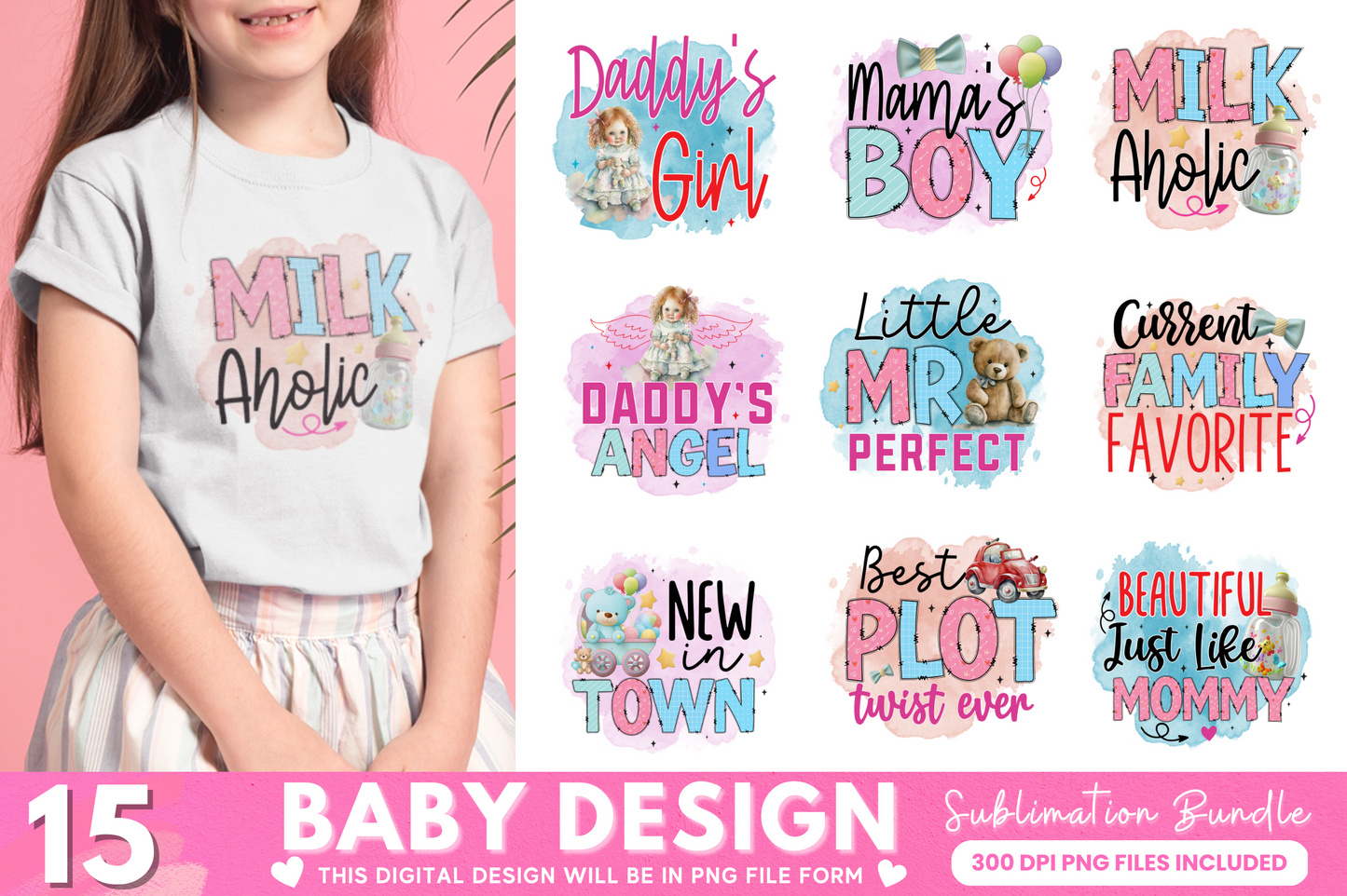 Baby Sublimation Design Bundle