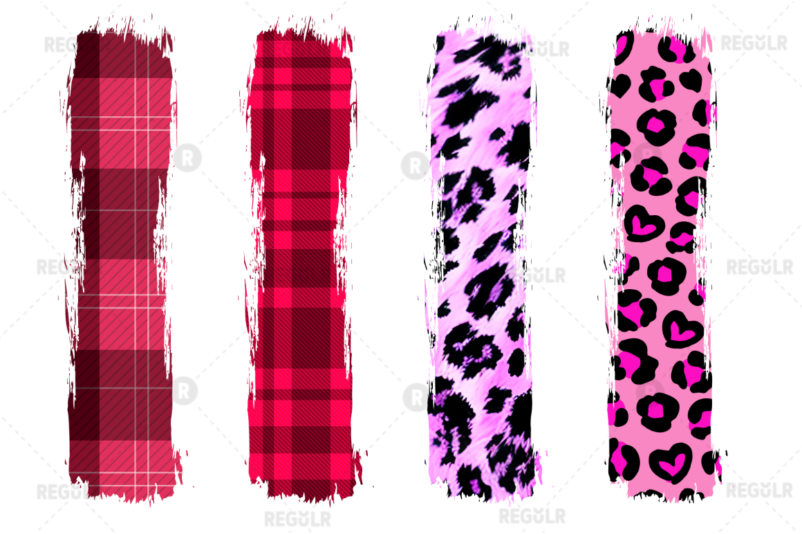 Leopard Brush Strokes Valentine's Day texture Sublimation