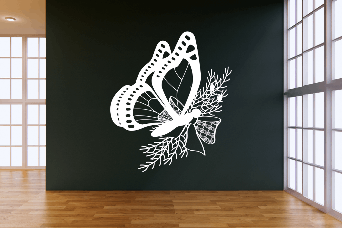 Paper Cut Christmas Butterfly SVG Bundle