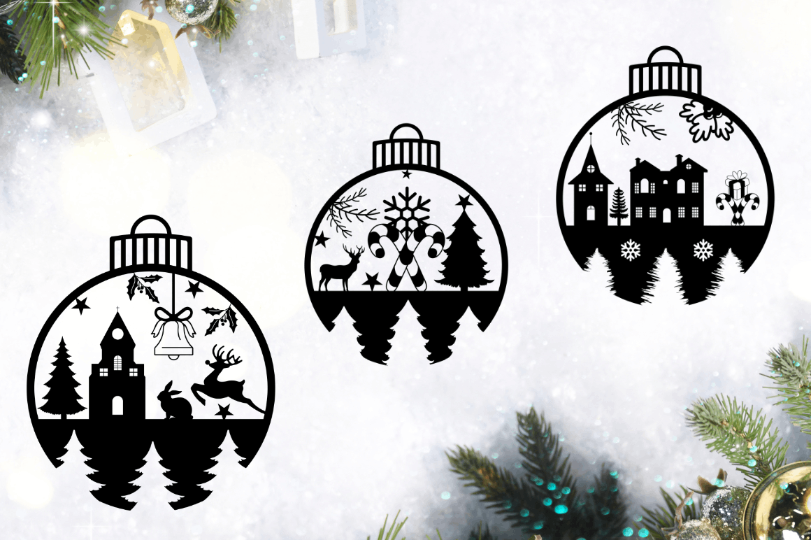 Christmas Scene Laser Cut SVG Bundle