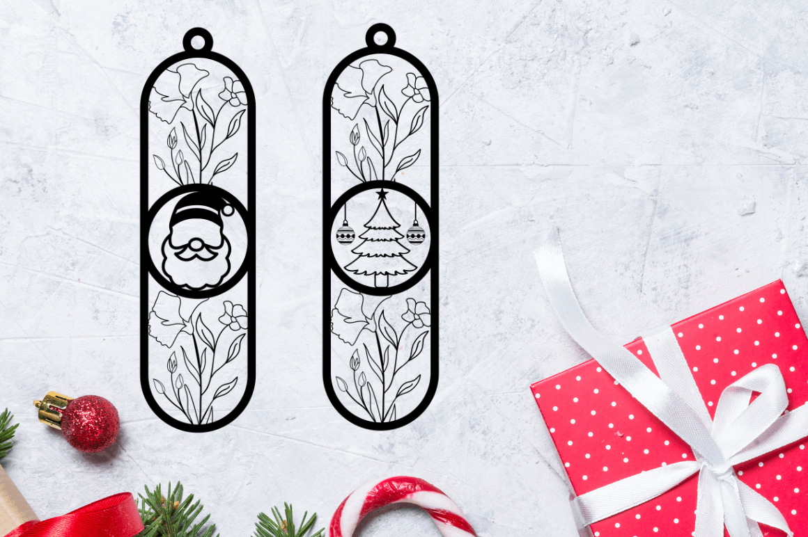 Paper Cut Christmas Bookmark  Svg Bundle