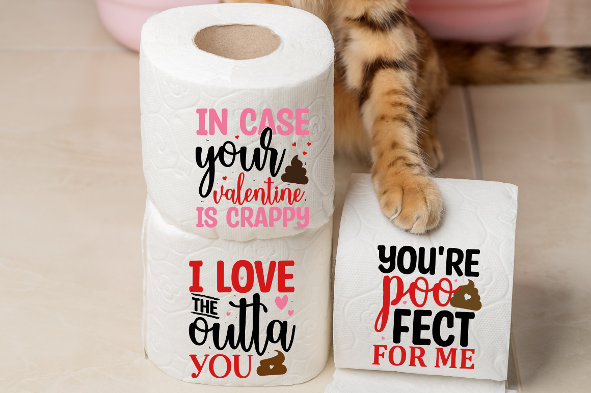 Valentine Toilet Paper SVG Bundle