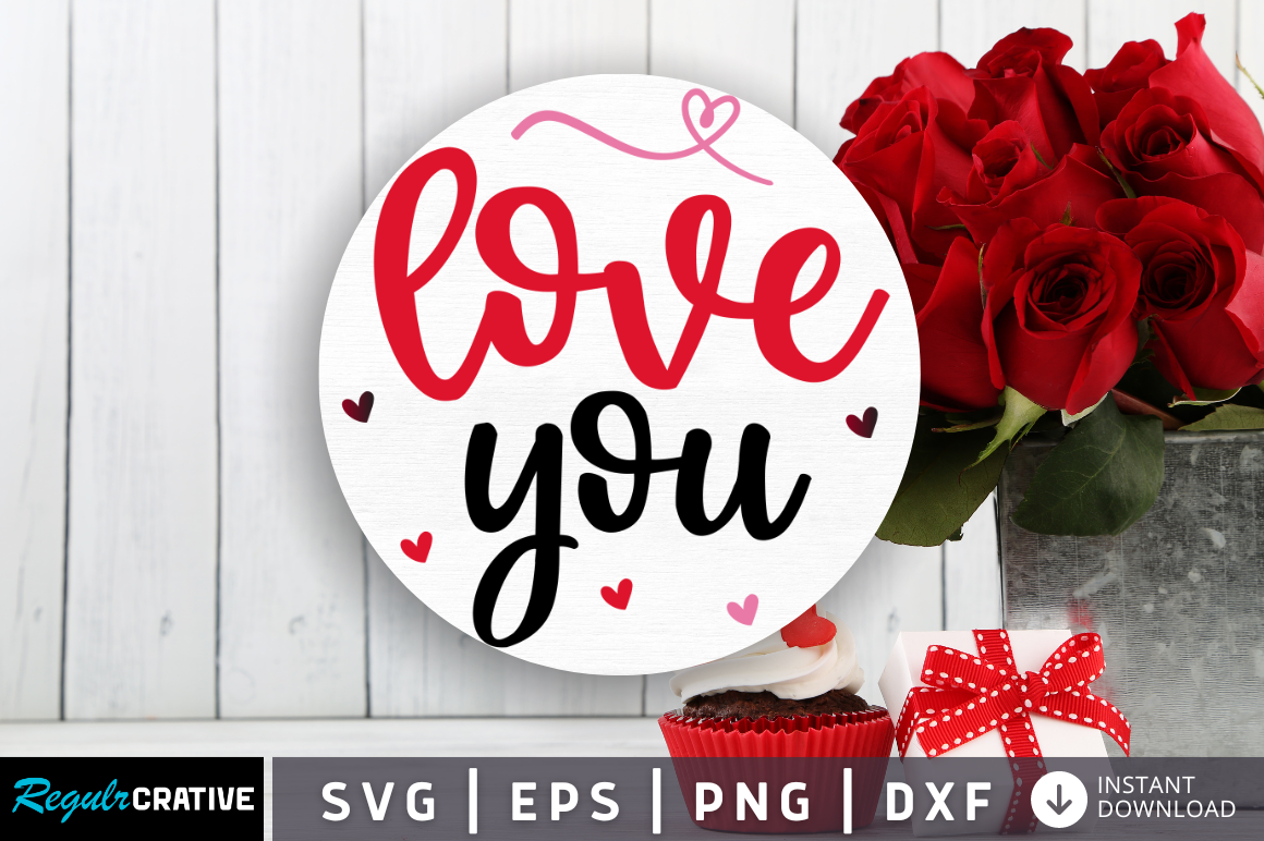 Valentine's Day Door Round Sign SVG Bundle