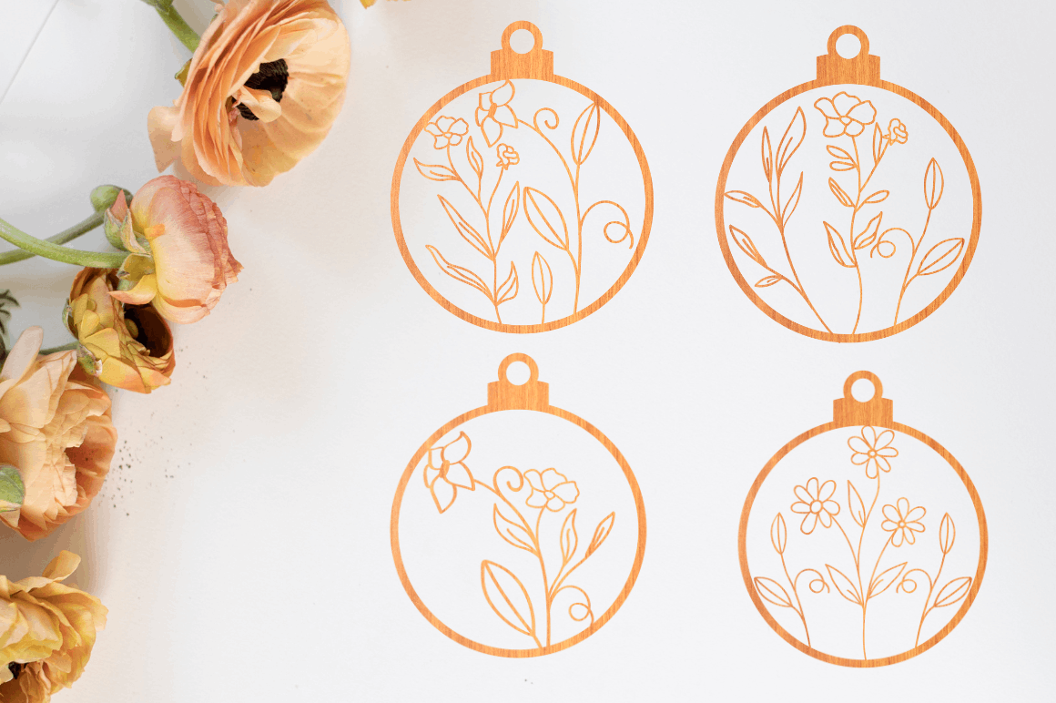 Laser Cut Round Floral Earring Bundle