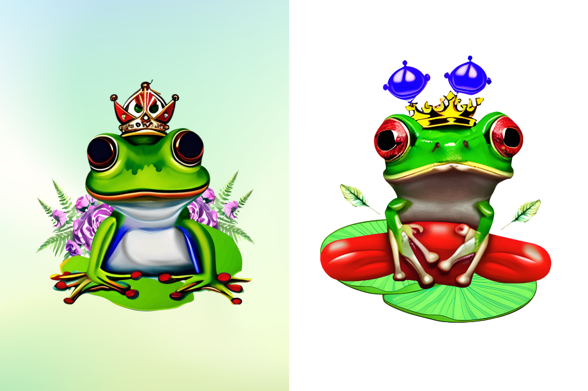 Watercolor  The Prince Frog Clipart Bundle