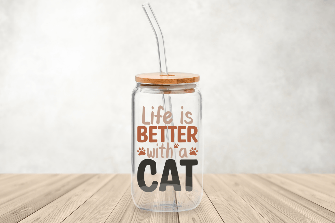 Cat Mom Libbey  Glass SVG Bundle