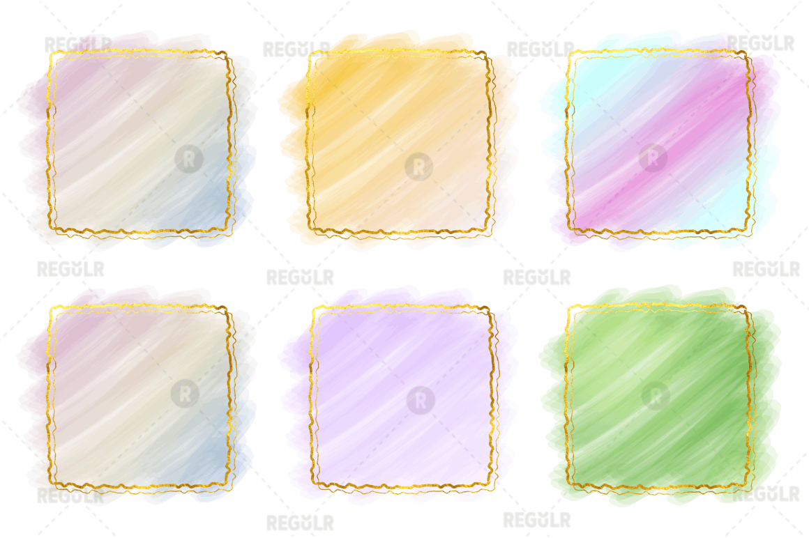 Square Glitter Frames Sublimation Background Bundle