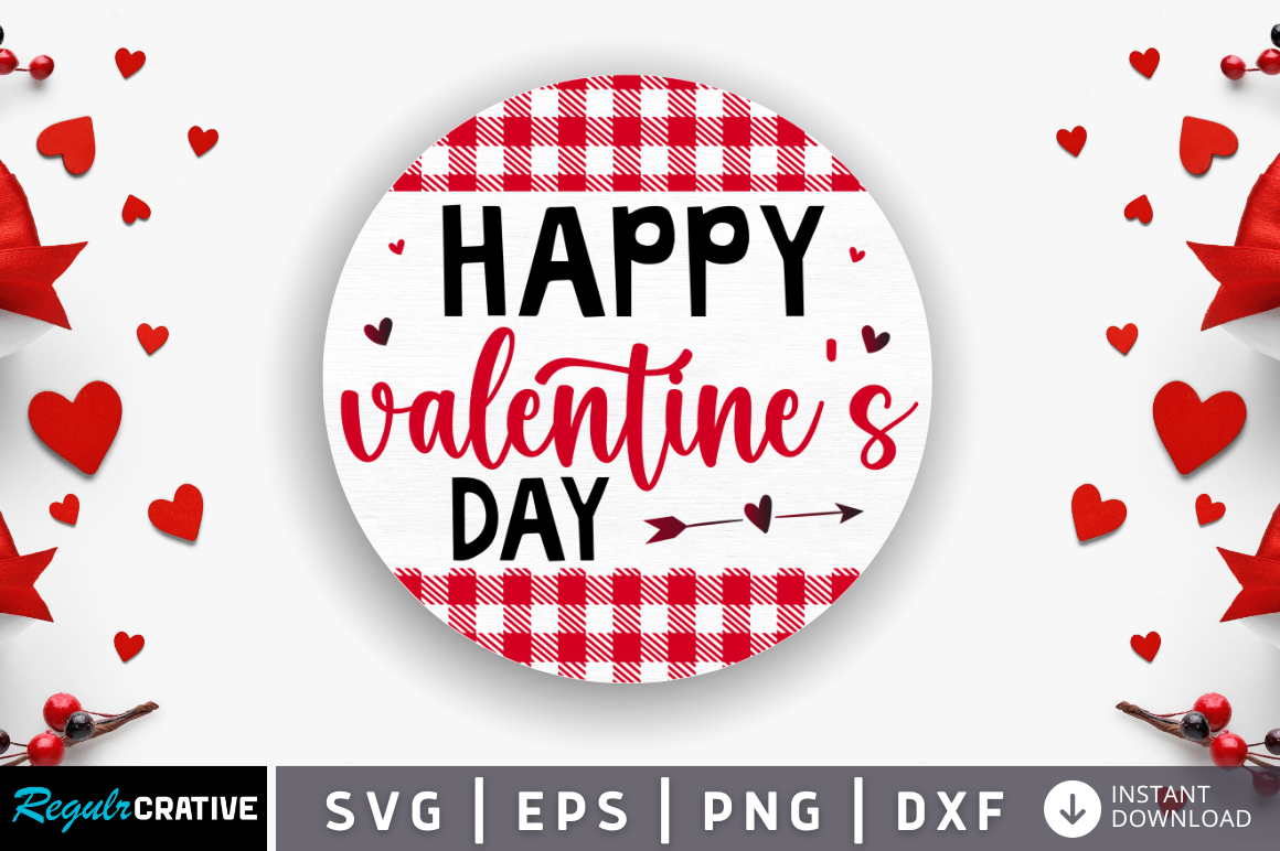 Valentine's Day Door Round Sign SVG Bundle