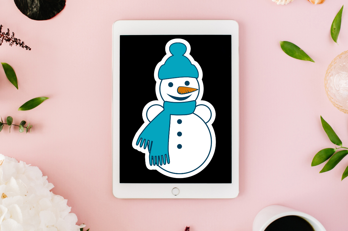 Winter Printable Stickers Png Bundle