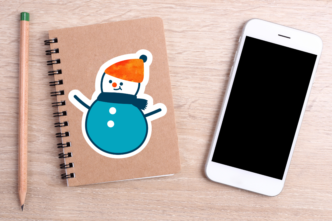 Winter Printable Stickers Png Bundle