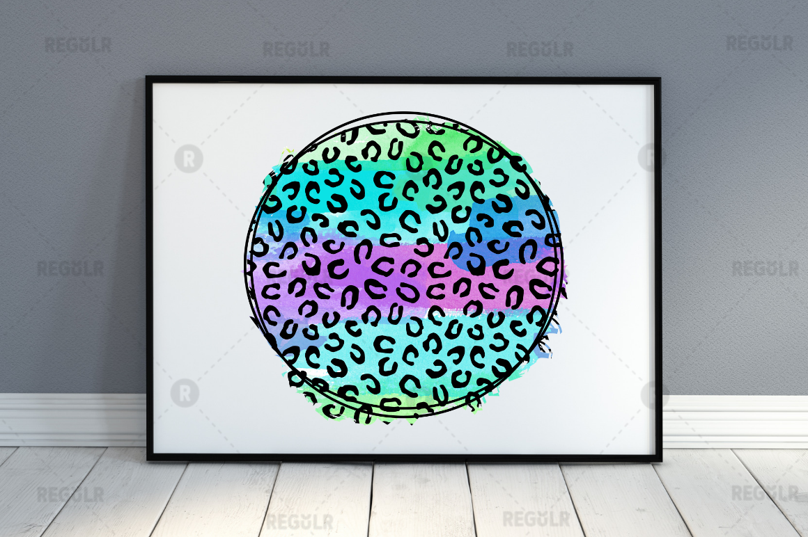 Leopard Circle Sublimation background Bundle