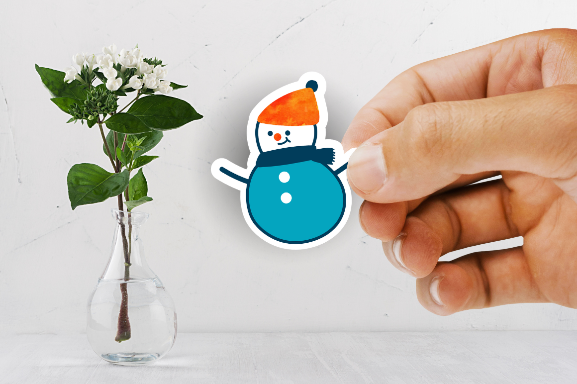 Winter Printable Stickers Png Bundle