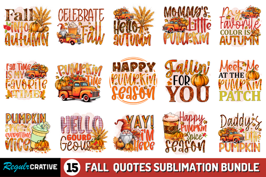 Pumpkin PNG  Sublimation Design Bundle