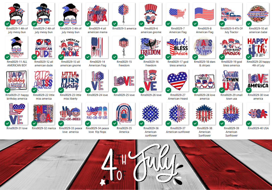 4Th Of July Sublimation Png Design Bundle