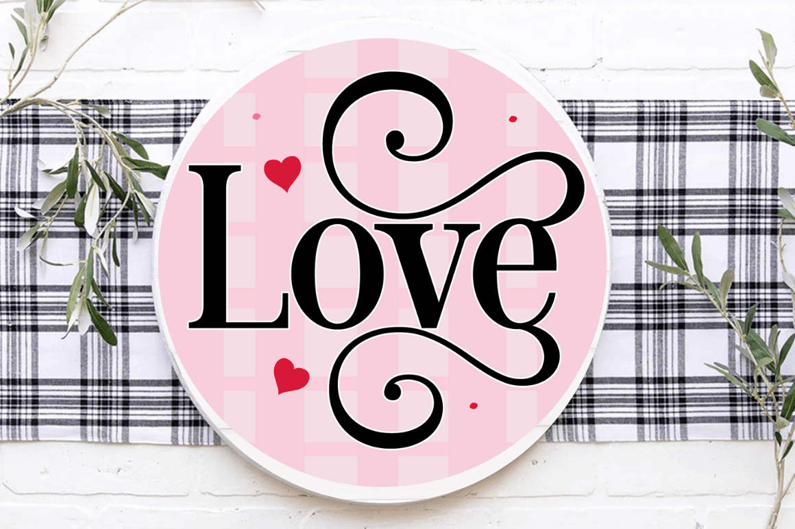 Round Farmhouse Valentines Sign  Svg Bundle