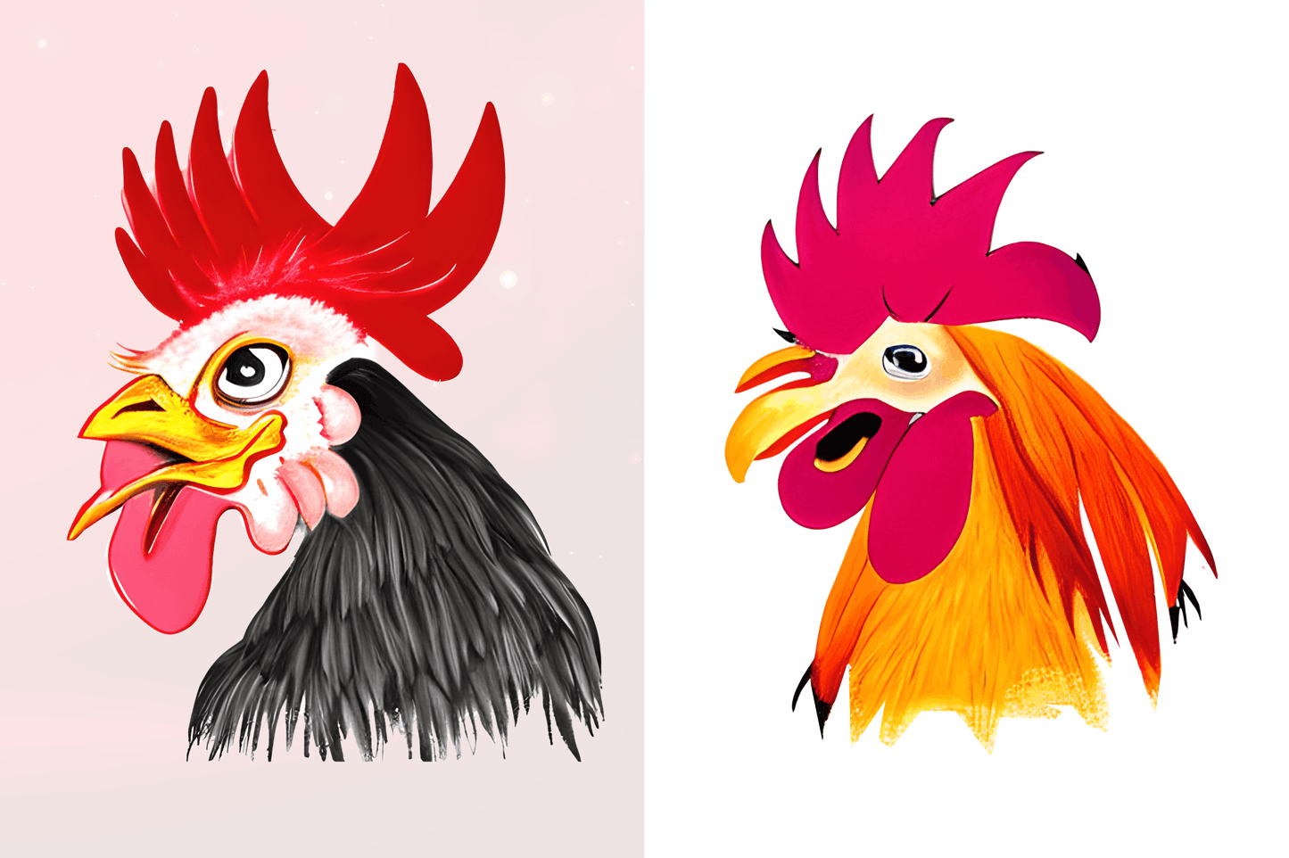 Watercolor Funny Chicken Clipart Bundle