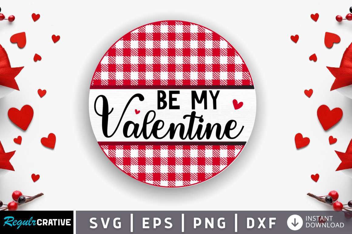 Valentine's Day Door Round Sign SVG Bundle