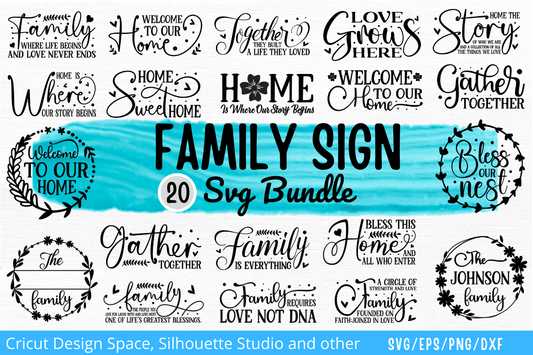 Family Sign SVG Bundle