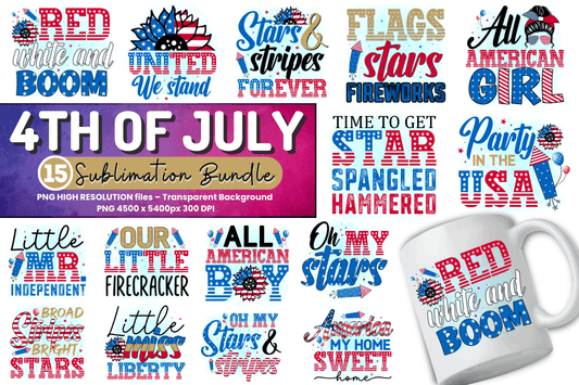 4th of July Sublimation png Bundle