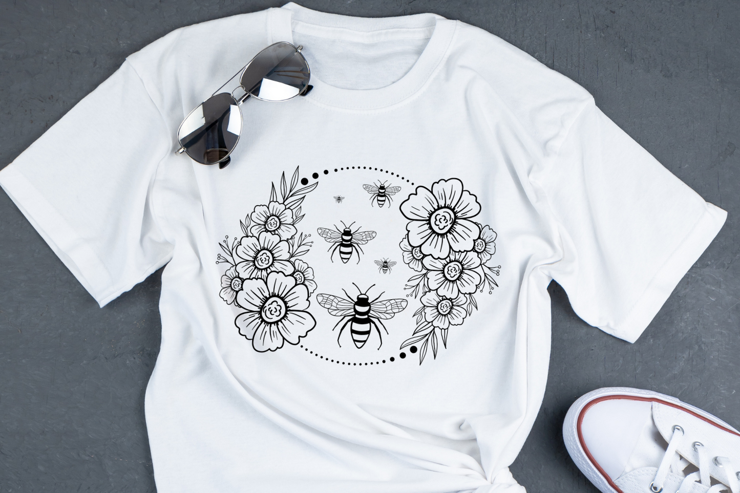 Bee With Flower SVG Bundle