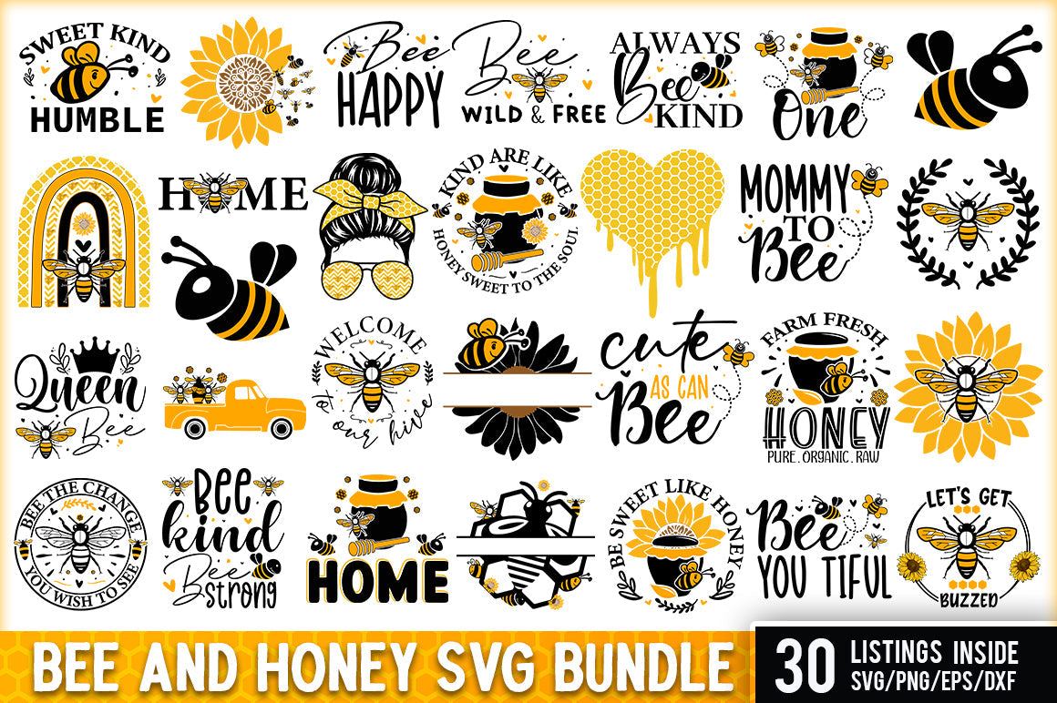 Bee And Honey SVG Bundle