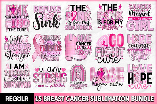 Breast Cancer Sublimation Bundle