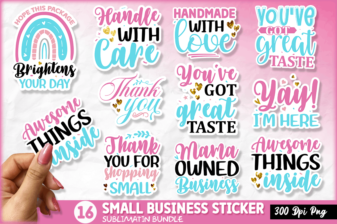 Small Business Sticker Sublimation Bundle