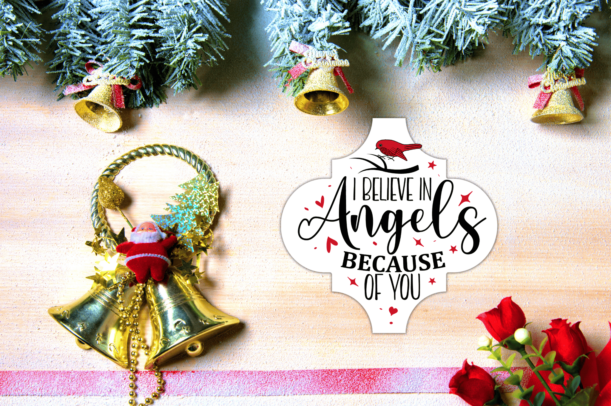 Christmas Cardinal Arabesque SVG Bundle