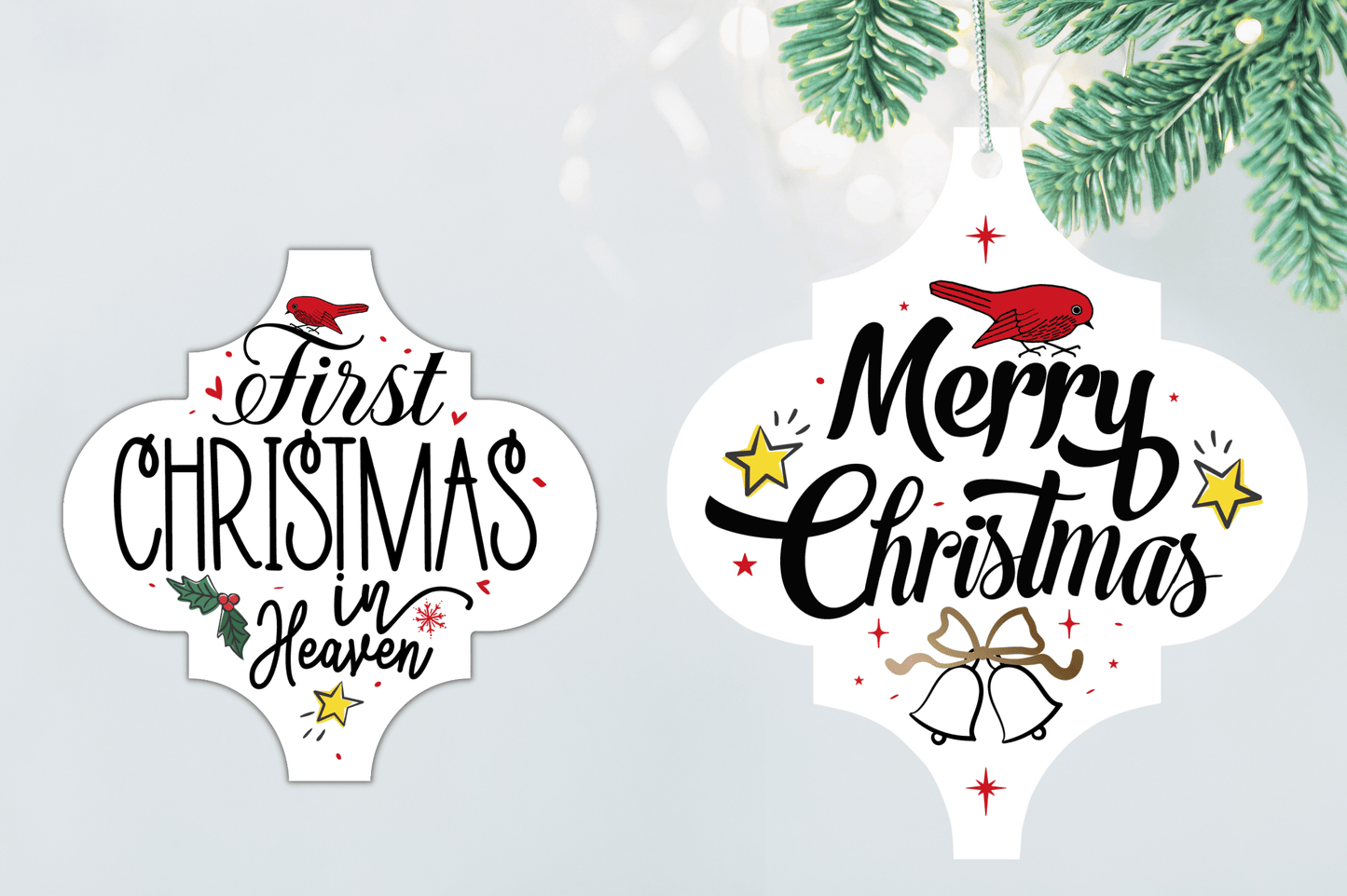 Christmas Cardinal Arabesque SVG Bundle